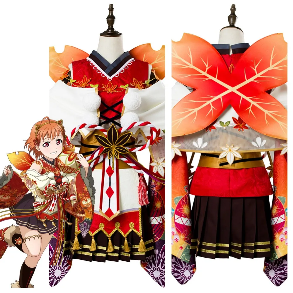 Lovelive! Aqours Maple Leafs Kimono Takami Chika Cosplay Costume Halloween Carnival Costume
Lovelive! Aqours Maple Leafs Kimono Takami Chika Cosplay Costume Halloween Carnival Costume