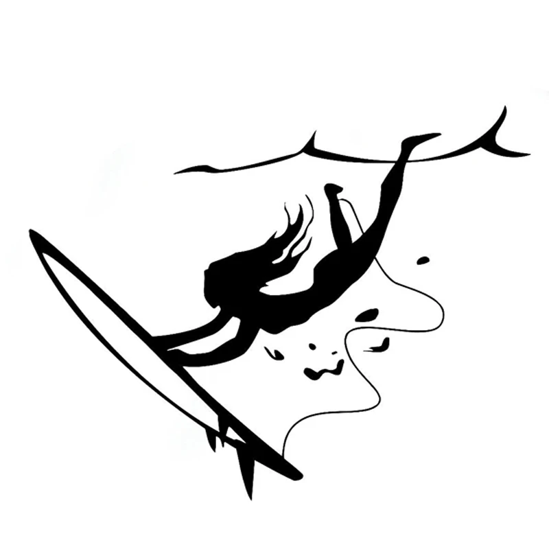 16.1CM*12.7CM Interesting Surfing Girl Extreme Sports Vinyl Car Sticker Black/Silver S9-0650
16.1CM*12.7CM Interesting Surfing Girl Extreme Sports Vinyl Car Sticker Black/Silver S9-0650
