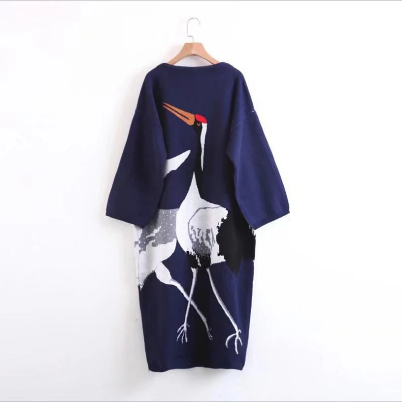 High Quality Women Cardigan Sweaters Plus Size Full Sleeve Crane Print Knitted Warm Sweaters
High Quality Women Cardigan Sweaters Plus Size Full Sleeve Crane Print Knitted Warm Sweaters