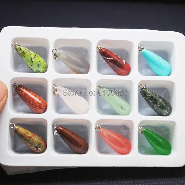 Box Stone Sets 12 Pieces ,Nature Stone Pendant Charms Hanging Items Long Dropwater Shape,For Necklace Making,Size:11x25mm
Box Stone Sets 12 Pieces ,Nature Stone Pendant Charms Hanging Items Long Dropwater Shape,For Necklace Making,Size:11x25mm
