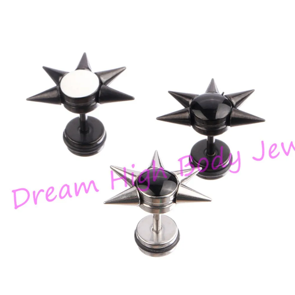 Spikes Sun Ear Stud Black White Barbell Earring Resin 316L Stainless Steel 50 pieces Punk Jewelry
Spikes Sun Ear Stud Black White Barbell Earring Resin 316L Stainless Steel 50 pieces Punk Jewelry