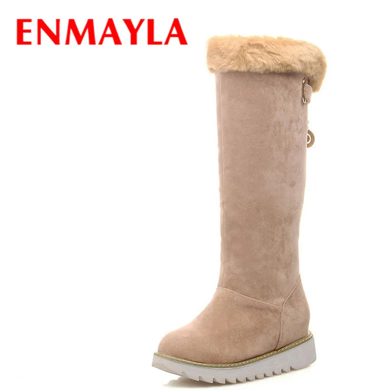 ENMAYLA Fashion Flock Warm Fur Snow Boots Women Flats Half Boots Winter Shoes Woman Slip-on Platform Boots Black Brown Apricot
ENMAYLA Fashion Flock Warm Fur Snow Boots Women Flats Half Boots Winter Shoes Woman Slip-on Platform Boots Black Brown Apricot
