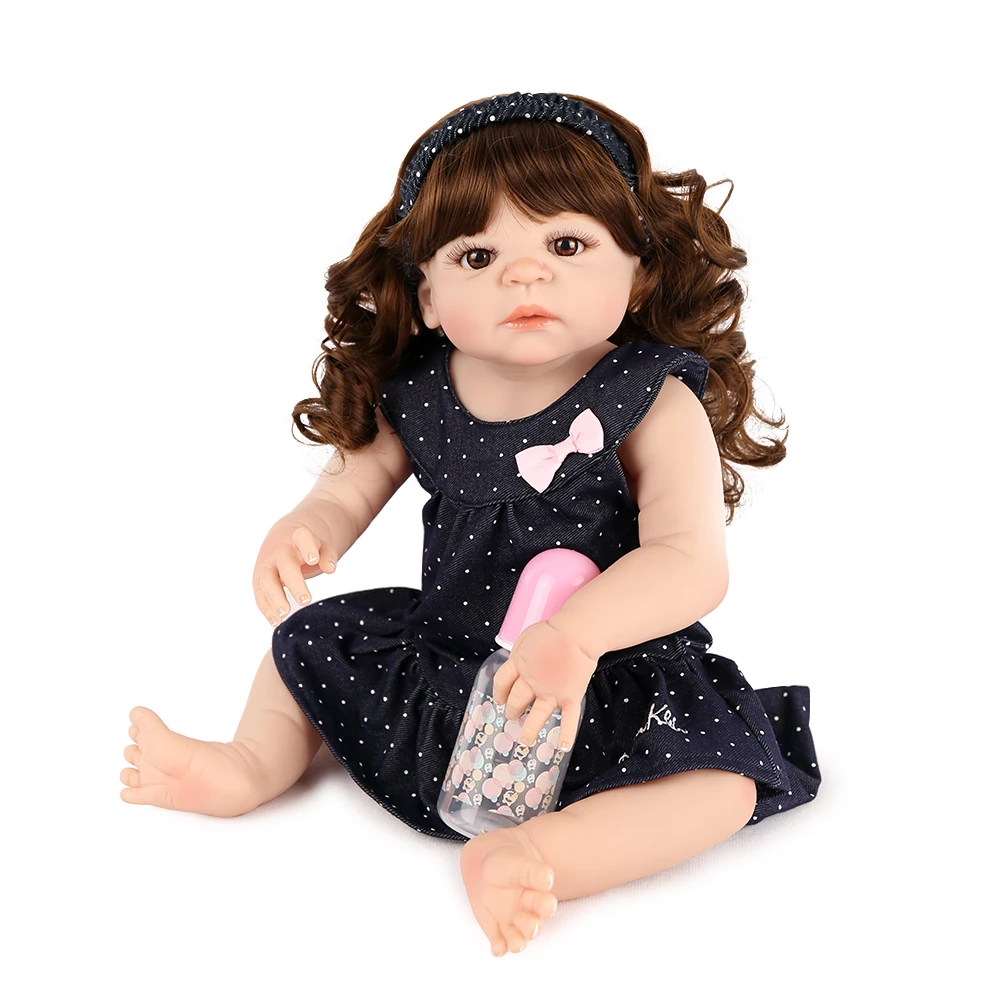 23 Inch Reborn Dolls Washable 57 cm Full Silicone Reborn Baby Girl Dolls curly hair bebes reborn Kids Birthday Gifts
23 Inch Reborn Dolls Washable 57 cm Full Silicone Reborn Baby Girl Dolls curly hair bebes reborn Kids Birthday Gifts