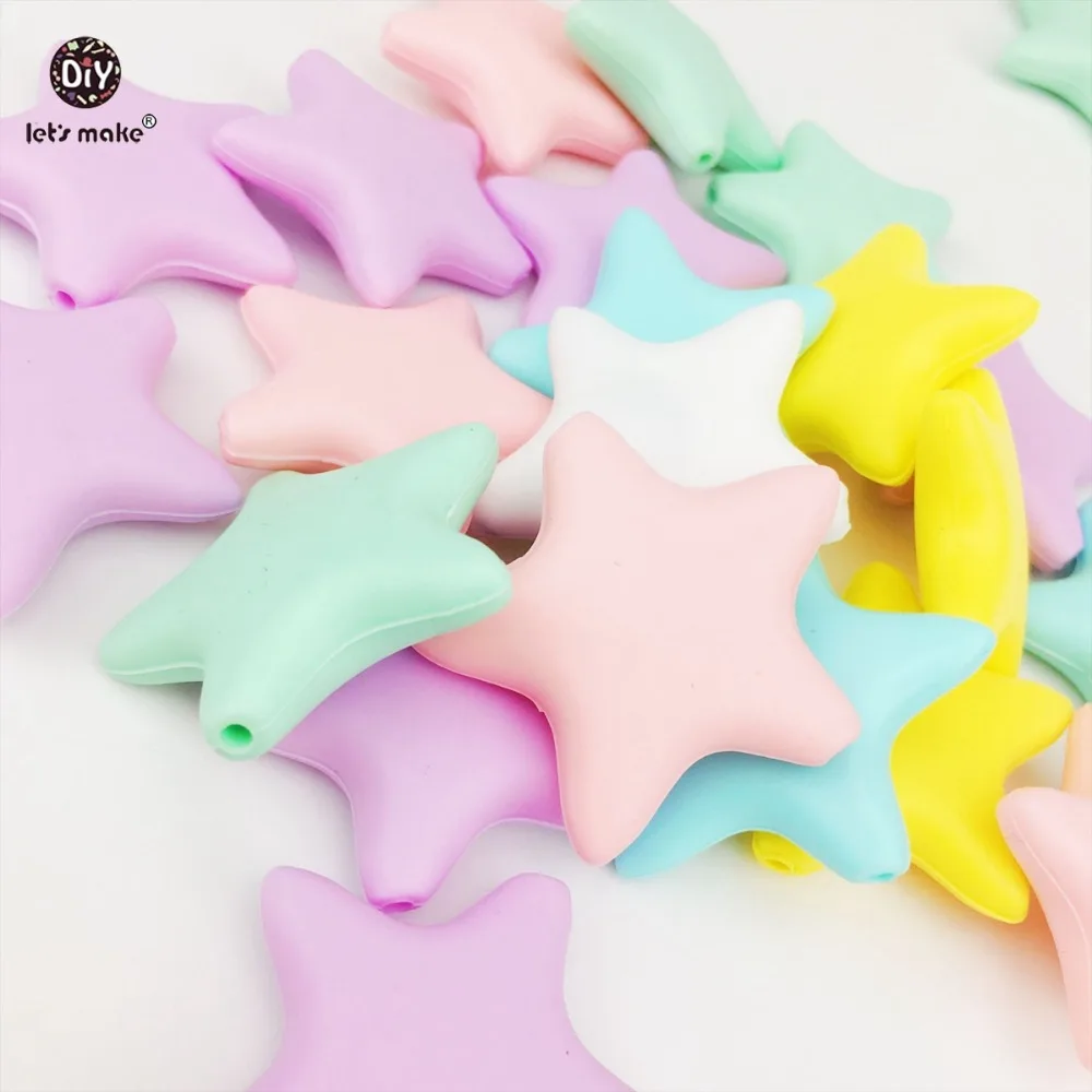 Let's Make 20pcs Silicone Star Candy Color Food Grade Silicone Diy Teething Necklace Accessories Can Chew Beads Baby Teether
Let's Make 20pcs Silicone Star Candy Color Food Grade Silicone Diy Teething Necklace Accessories Can Chew Beads Baby Teether