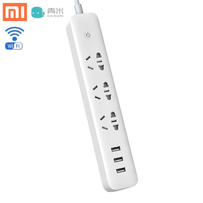 Оригинальный Xiaomi Qingmi Smart Мощность полосы 3 Порты usb Wi-Fi Беспроводной приложение Home