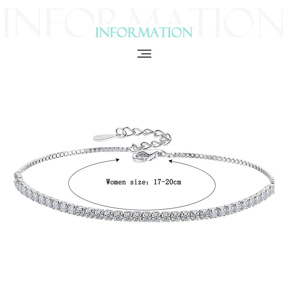 BELAWANG New 925 Sterling Silver Bracelet Sparkling Slider Tennis Bracelet Adjustable Link Chain For Women Bracelet Jewelry
BELAWANG New 925 Sterling Silver Bracelet Sparkling Slider Tennis Bracelet Adjustable Link Chain For Women Bracelet Jewelry