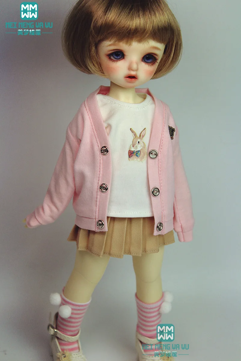 BJD accessories for 27cm-30cm 1/6 BJD doll fashion Student Set T-Shirt Pink Cardigan Short Skirt Socks
BJD accessories for 27cm-30cm 1/6 BJD doll fashion Student Set T-Shirt Pink Cardigan Short Skirt Socks