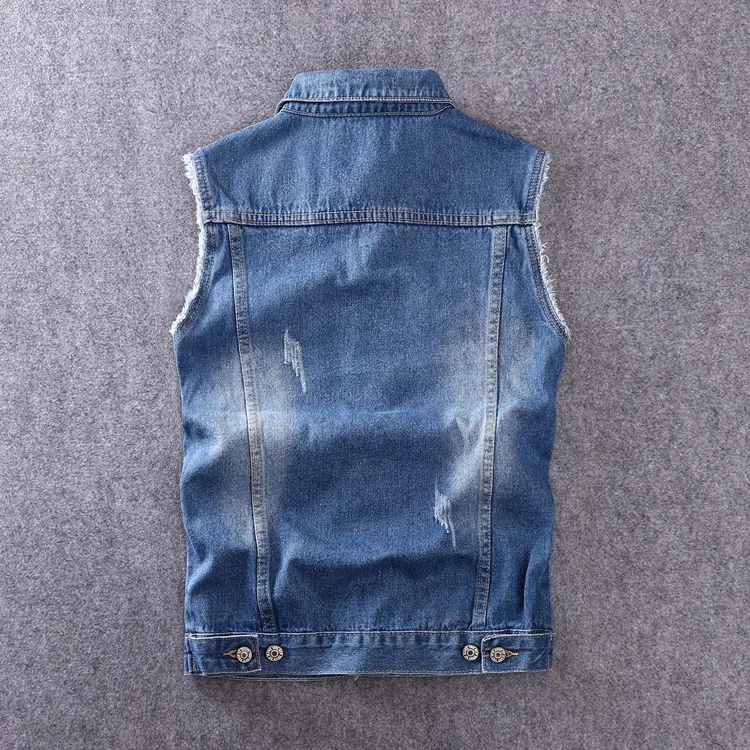CO 2020 tide of cultivate one's morality leisure men burrs denim waistcoat hole vest
CO 2020 tide of cultivate one's morality leisure men burrs denim waistcoat hole vest