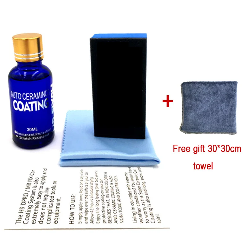 9H Liquid Glass Car Super Ceramic Coating Nano Hydrophobic Pro Car Paint Cera Para Carro Car-styling 30ml Kit for DIY user
9H Liquid Glass Car Super Ceramic Coating Nano Hydrophobic Pro Car Paint Cera Para Carro Car-styling 30ml Kit for DIY user