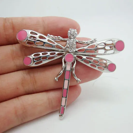 Unique Lovely Dragonfly Animal Decorated Brooch Pin Pink Rhinestone Crystal
Unique Lovely Dragonfly Animal Decorated Brooch Pin Pink Rhinestone Crystal