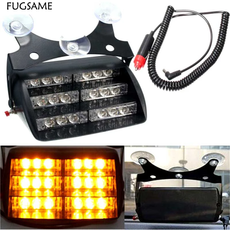 FUGSAME 18 LED Flash Strobe Police Dash Screen Emergency Light Amber Yellow White Red Blue Green
FUGSAME 18 LED Flash Strobe Police Dash Screen Emergency Light Amber Yellow White Red Blue Green