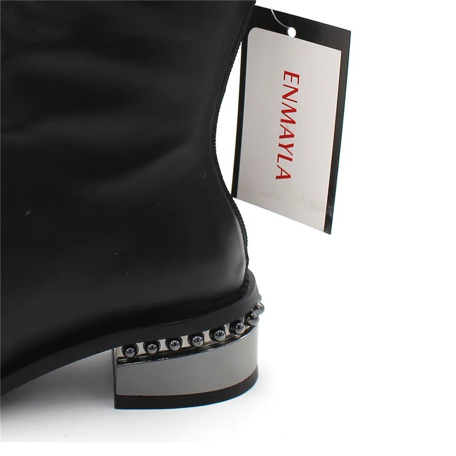 ENMAYLA Half Knee High Boots Women Motorcycle Boots Rivet Women Winter Shoes Flats Shoes Woman Knigh Boots Black Size 34-39
ENMAYLA Half Knee High Boots Women Motorcycle Boots Rivet Women Winter Shoes Flats Shoes Woman Knigh Boots Black Size 34-39
