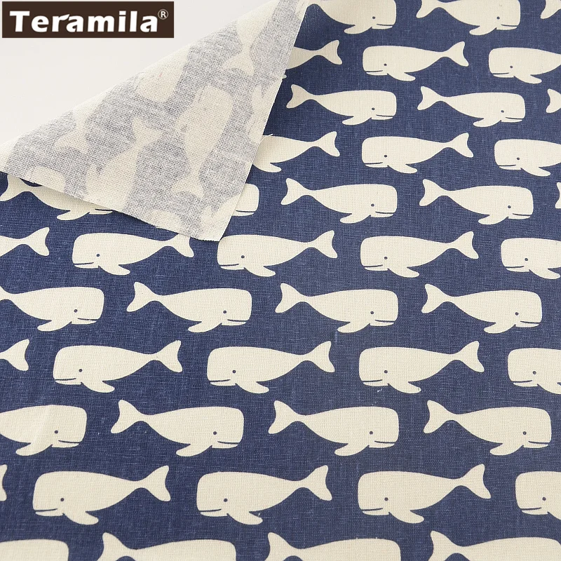 TERAMILA Dark Blue Cotton Linen Fabric For Sewing TableCloth Pillow Bag Curtain Cushion Zakka Whale Design Home Decoration
TERAMILA Dark Blue Cotton Linen Fabric For Sewing TableCloth Pillow Bag Curtain Cushion Zakka Whale Design Home Decoration