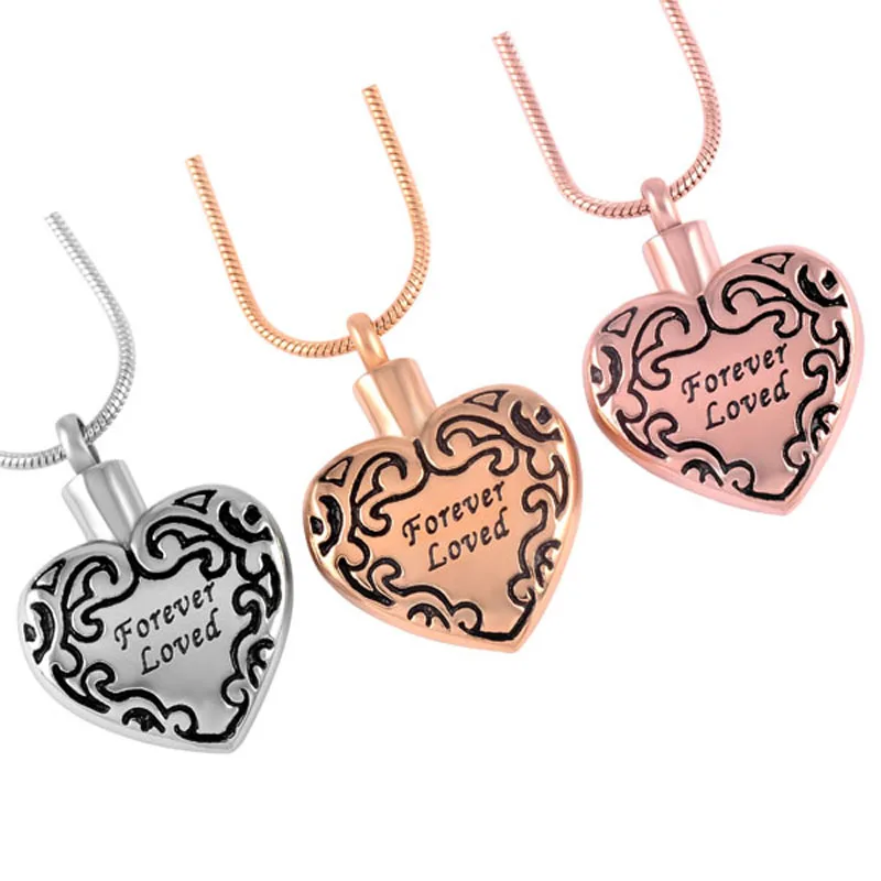 IJD8490 316L Stainless Steel Cremation Jewelry Urn Necklace for Ashes "Forever Loved " Heart Urns Keepsake Memorial Pendant
IJD8490 316L Stainless Steel Cremation Jewelry Urn Necklace for Ashes "Forever Loved " Heart Urns Keepsake Memorial Pendant