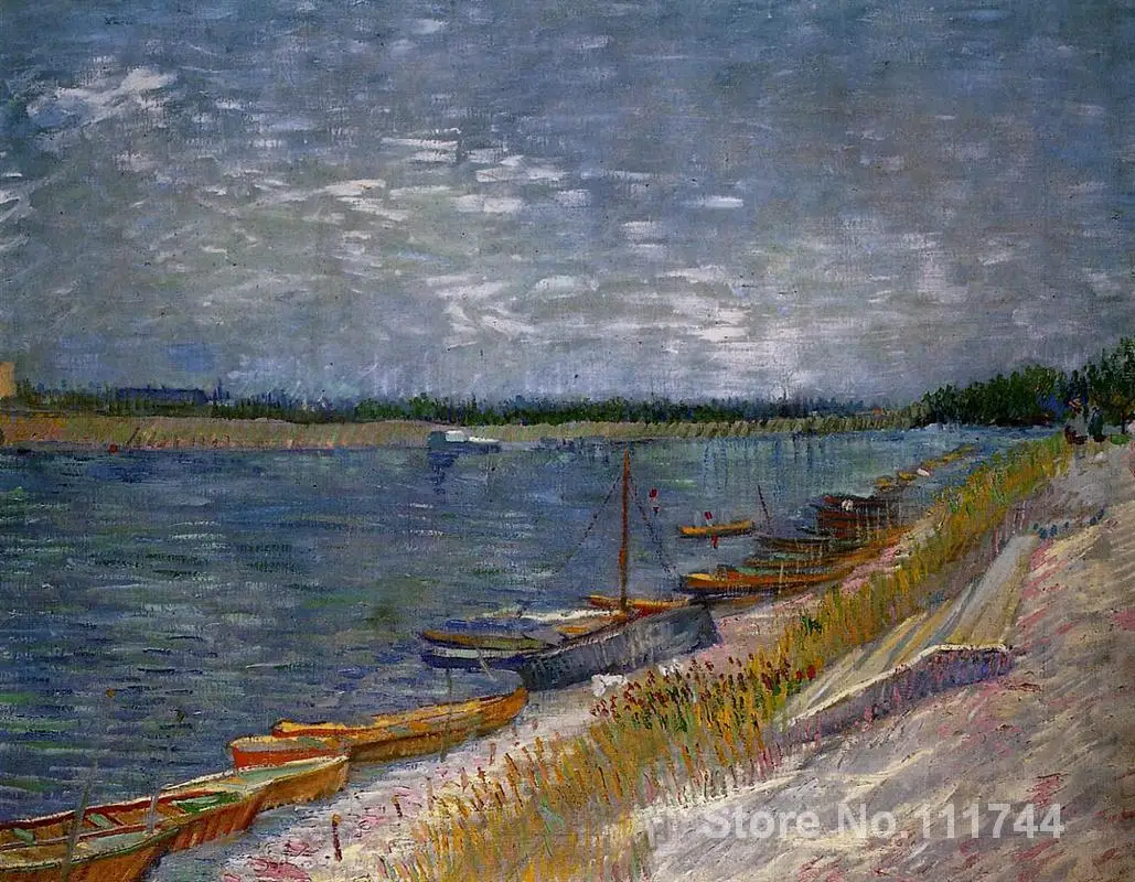 art Oil paintings Moored Boats Vincent Van Gogh reproduction Handmade High quality
art Oil paintings Moored Boats Vincent Van Gogh reproduction Handmade High quality
