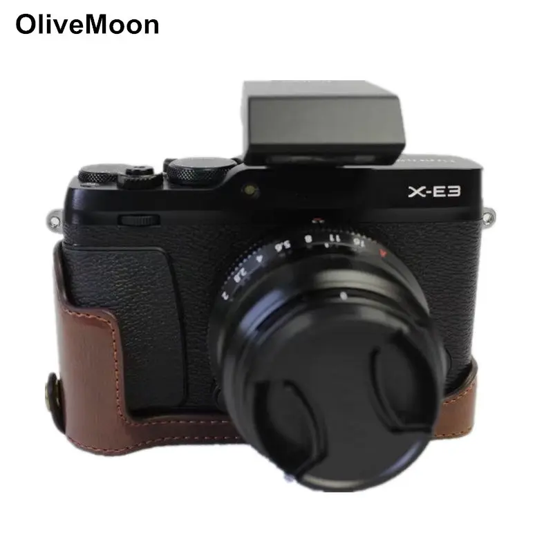 Чехол для камеры Fujifilm Fuji XE3 из искусственной кожи с аккумулятором открытием чехол