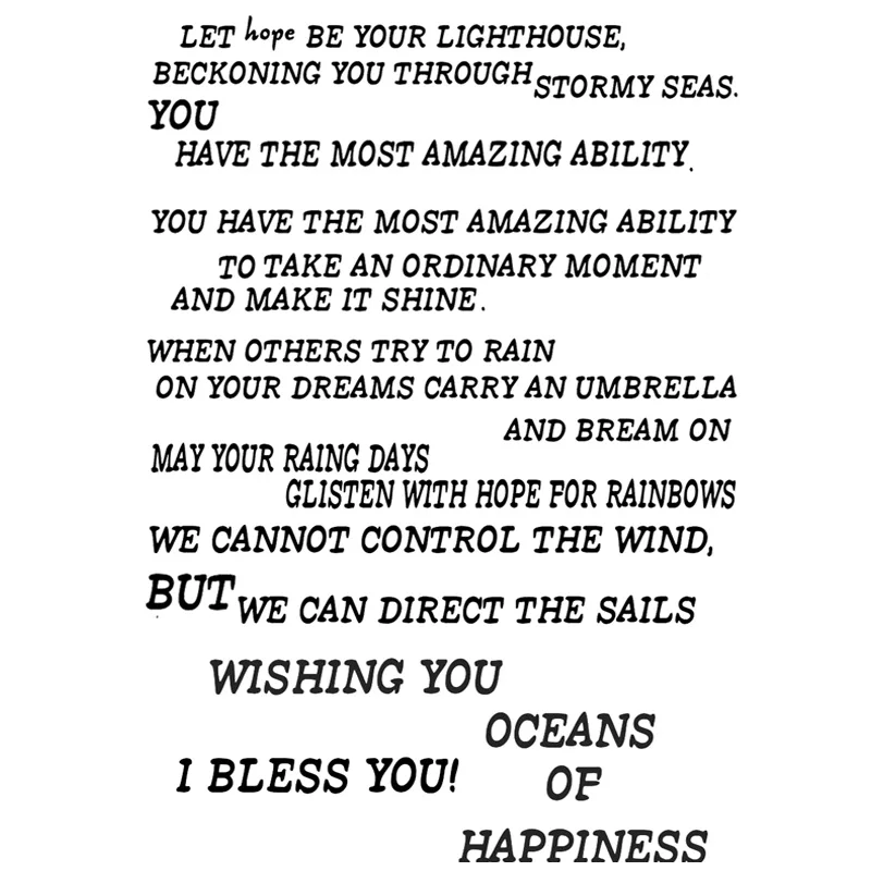"sincere blessings” Letter Clear Stamps For DIY Scrapbooking Decorative Card making Craft Fun Decoration Supplies 10*15cm
"sincere blessings” Letter Clear Stamps For DIY Scrapbooking Decorative Card making Craft Fun Decoration Supplies 10*15cm