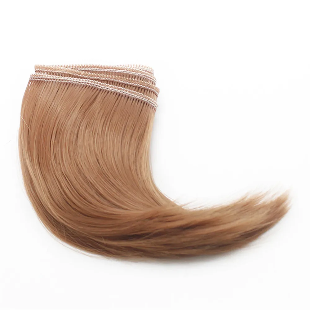 1pc 10/15cm High Quanlity Brown Black Khaki Curly Hair Wefts for bjd Blyth American Dolls DIY Accessories