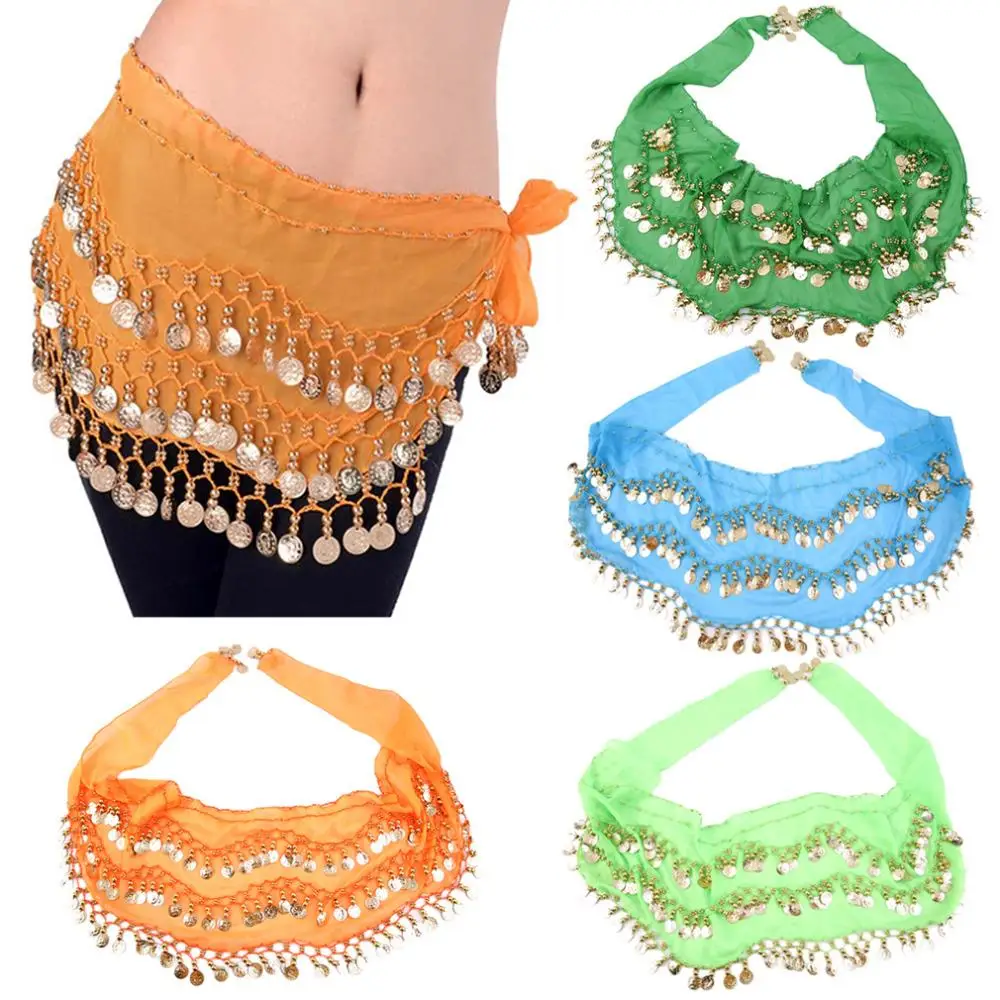 3 Rows 128 Gold Coins Colorful Belly Dance Costume Hip Scarf Skirt Belt Wrap Waist tassel Chain 150*20cm dance accessories
3 Rows 128 Gold Coins Colorful Belly Dance Costume Hip Scarf Skirt Belt Wrap Waist tassel Chain 150*20cm dance accessories