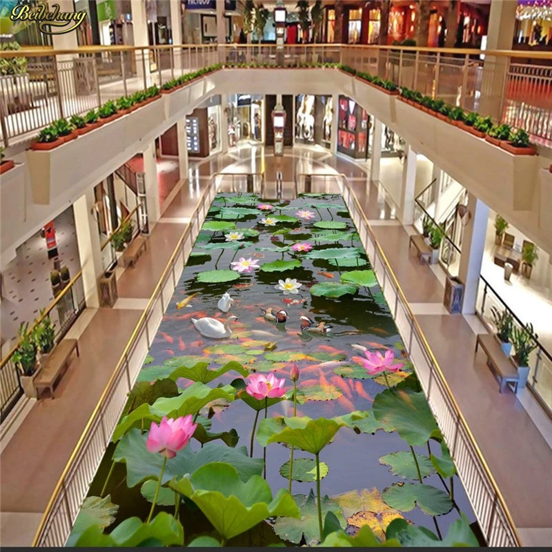 beibehang Custom 3D flooring lotus pond 3d thickened wear resistant PVC flooring papel de parede
beibehang Custom 3D flooring lotus pond 3d thickened wear resistant PVC flooring papel de parede