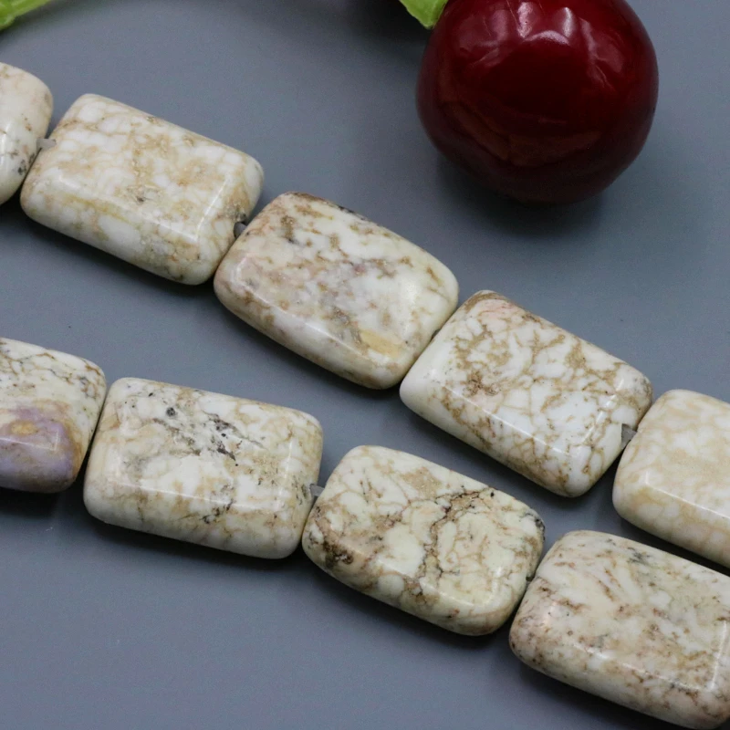 Fashion!White Turkey stone rectangle shape loose beads 15x21mm 15" 2pc/lot DIY fit handmade jewelry making ornaments
Fashion!White Turkey stone rectangle shape loose beads 15x21mm 15" 2pc/lot DIY fit handmade jewelry making ornaments