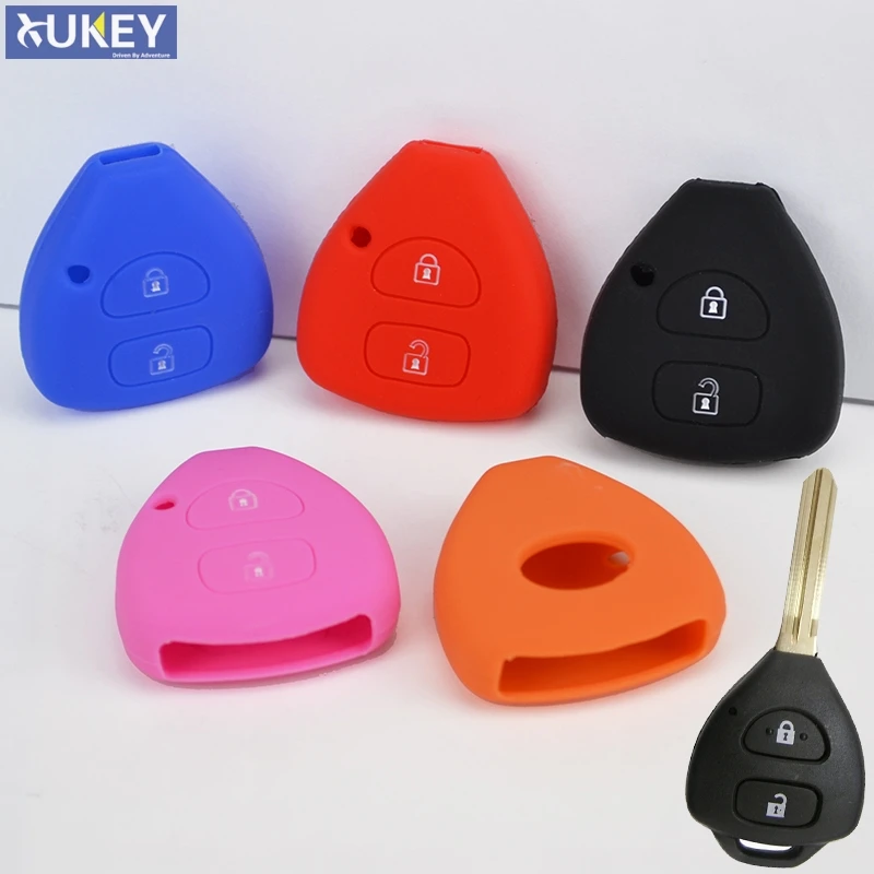 Fit For Toyota Corolla Rav4 Yaris Auris Hilux Vitz Vios Camry Fortuner Prado 2 Button Silicone Remote Key Cover Fob Case Shell
Fit For Toyota Corolla Rav4 Yaris Auris Hilux Vitz Vios Camry Fortuner Prado 2 Button Silicone Remote Key Cover Fob Case Shell