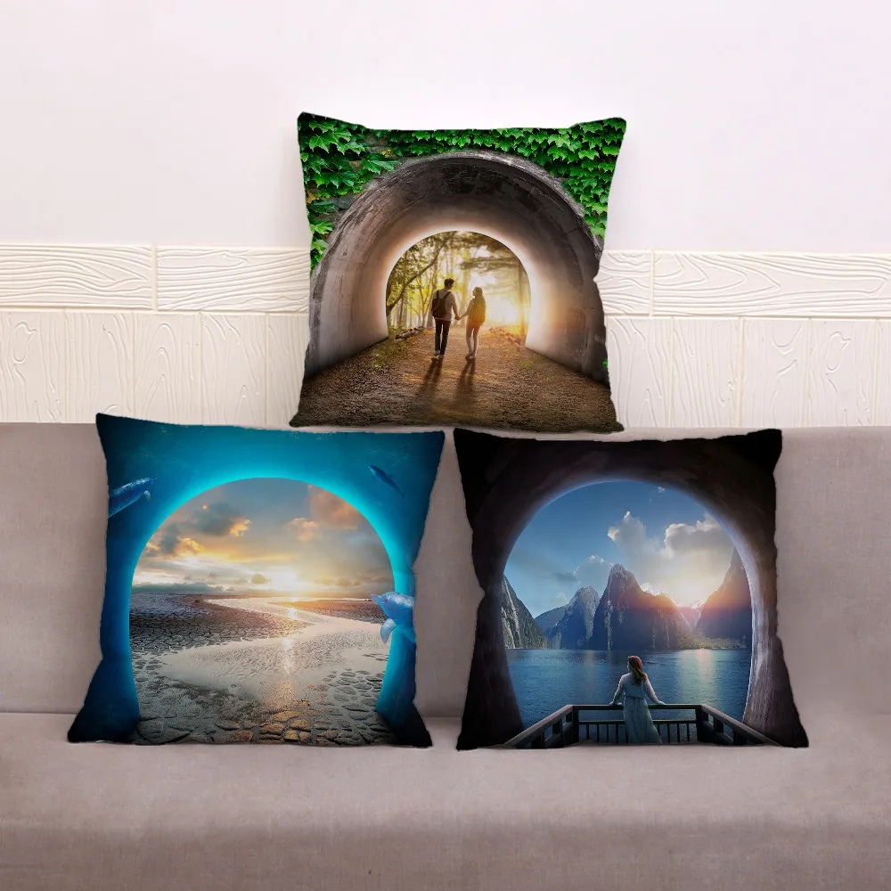 Beautiful 3D Mysterious Tunnel Cushion Cover for Sofa Home Decor Throw Pillowcase Print Scenic Pillow Case Short Plush 45*45cm
Beautiful 3D Mysterious Tunnel Cushion Cover for Sofa Home Decor Throw Pillowcase Print Scenic Pillow Case Short Plush 45*45cm