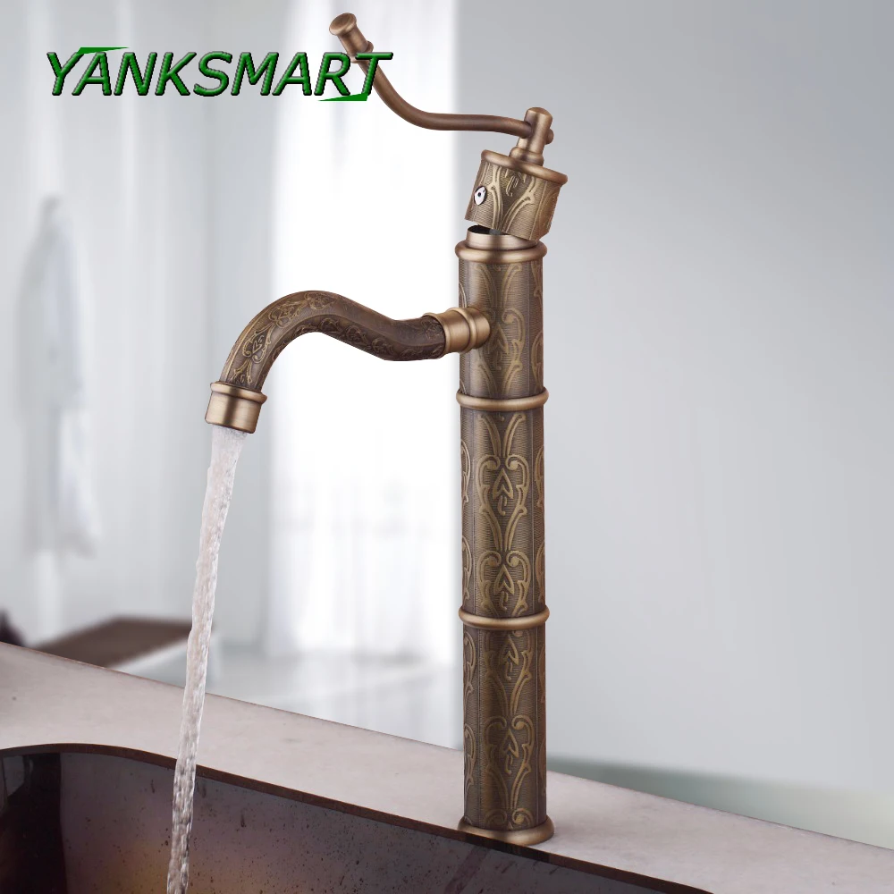 YANKSMART Deck Mounted Single Handle Bathroom Sink Mixer Faucet Antique Brass Hot and Cold Water Mixer Wholesale And Retail
YANKSMART Deck Mounted Single Handle Bathroom Sink Mixer Faucet Antique Brass Hot and Cold Water Mixer Wholesale And Retail
