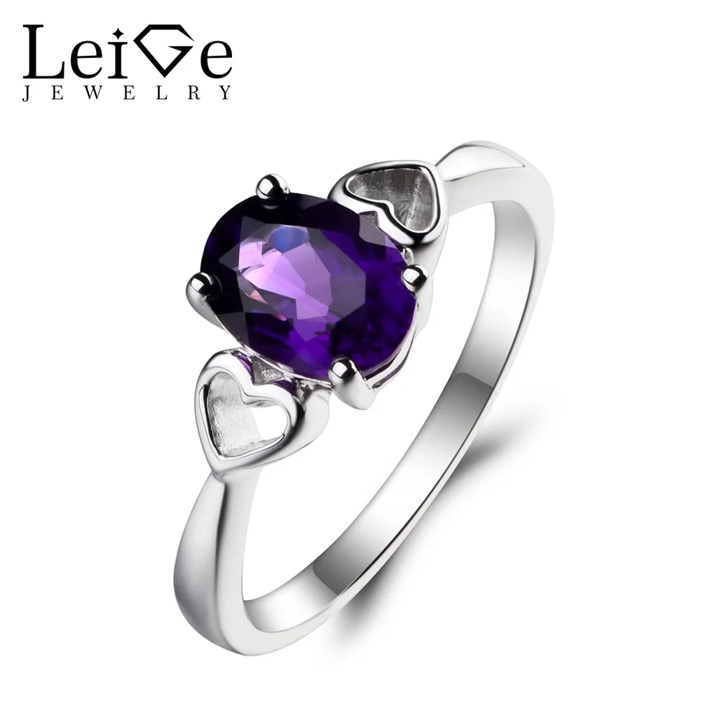 Leige Jewelry Solitaire Ring Natural Amethyst Ring Wedding Ring Purple Gemstone February Birthstone 925 Sterling Silver Ring
Leige Jewelry Solitaire Ring Natural Amethyst Ring Wedding Ring Purple Gemstone February Birthstone 925 Sterling Silver Ring