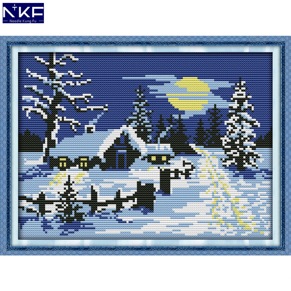NKF Red Sun Snow Stamped Cross Stitch Pattern DIY Kit Needlework Embroidery Sets Chinese Cross Stitch for Home Decor
NKF Red Sun Snow Stamped Cross Stitch Pattern DIY Kit Needlework Embroidery Sets Chinese Cross Stitch for Home Decor