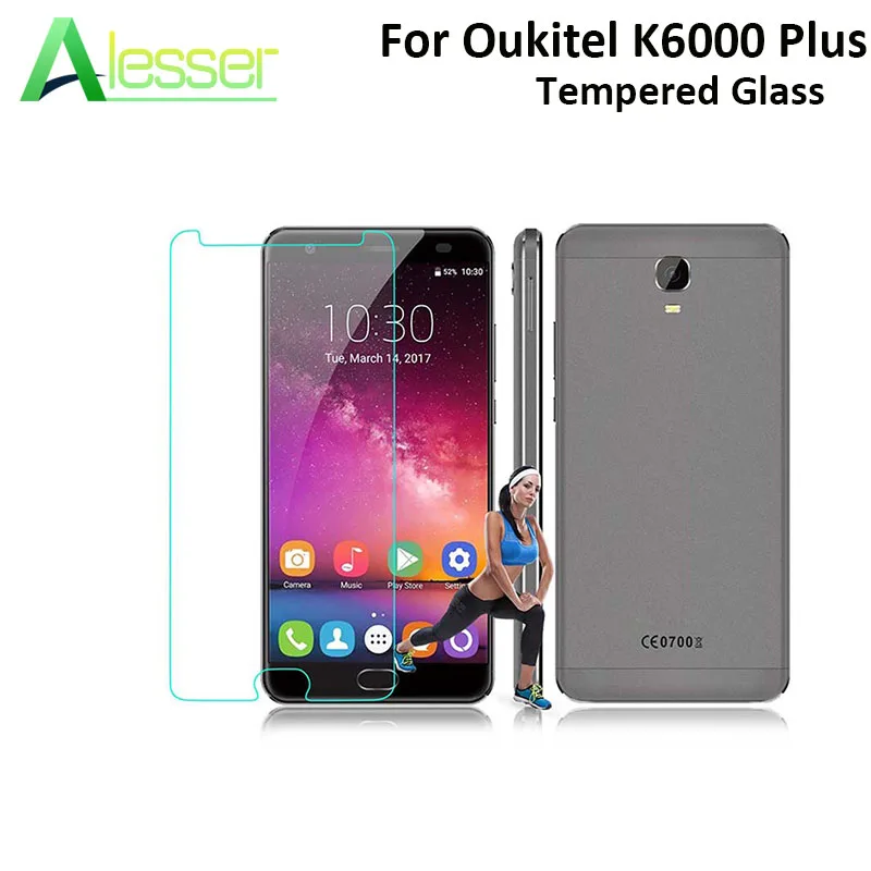 Фото Alesser для Oukitel K6000 плюс закаленное Стекло фильм Экран протектор Анти разобьет