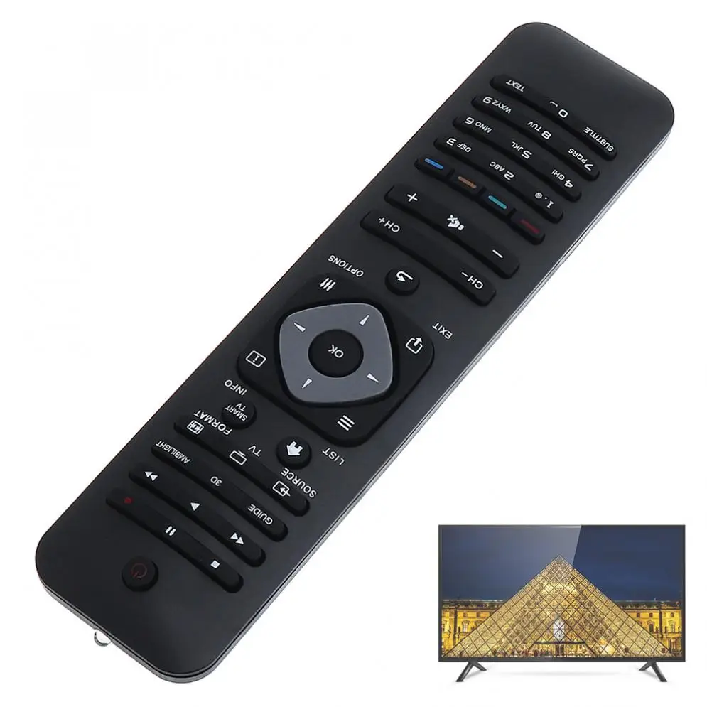 Black Universal TV Remote Control with 8M Transmission Distance for Philips RM-L1128 LCD / LED 3D Smart TV
Black Universal TV Remote Control with 8M Transmission Distance for Philips RM-L1128 LCD / LED 3D Smart TV