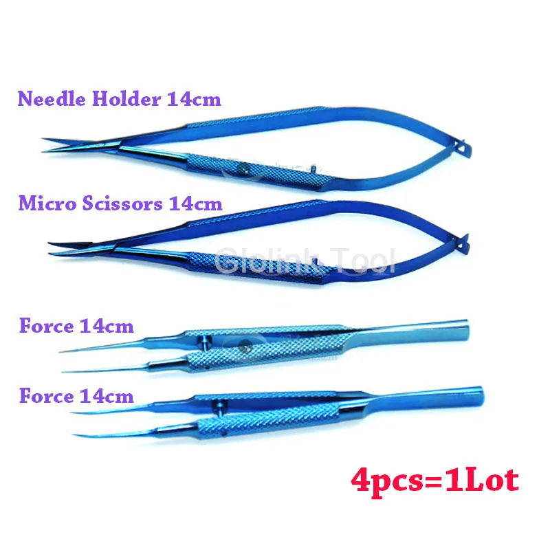 4pcs/set Ophthalmic Microsurgical Instruments 14cm Scissors+Needle Holders +Tweezers Titanium Alloy Surgical Tool
4pcs/set Ophthalmic Microsurgical Instruments 14cm Scissors+Needle Holders +Tweezers Titanium Alloy Surgical Tool