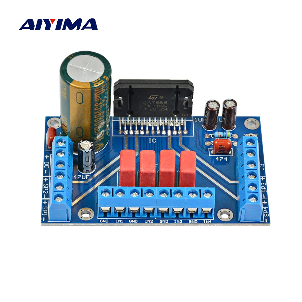 AIYIMA 12V TDA7388 Audio Amplifier Board Amplificador 4x41W Four Channels Power Amplifier Board BTL PC Car Amp
AIYIMA 12V TDA7388 Audio Amplifier Board Amplificador 4x41W Four Channels Power Amplifier Board BTL PC Car Amp