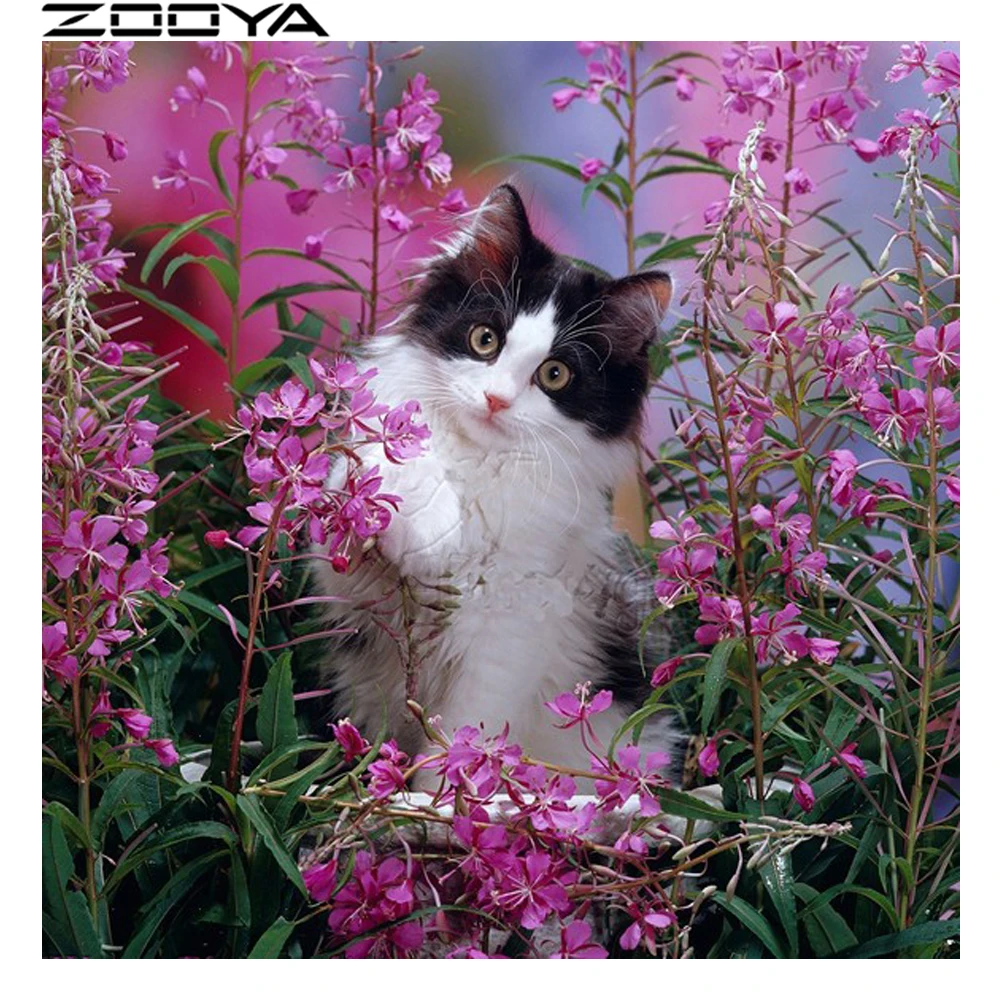 ZOOYA Diamond Embroidery 5d DIY Needlework Full Drill Diamond Painting Mosaic Pattern The Cute Cat Inside The Flowers Gift R800
ZOOYA Diamond Embroidery 5d DIY Needlework Full Drill Diamond Painting Mosaic Pattern The Cute Cat Inside The Flowers Gift R800