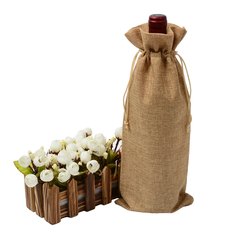 100pcs Customized Natural Jute Wine Bottle Covers 5.11"x12.99" Burlap Drawstring Linen Pouch Dropshipping Christmas Gift Bags
100pcs Customized Natural Jute Wine Bottle Covers 5.11"x12.99" Burlap Drawstring Linen Pouch Dropshipping Christmas Gift Bags