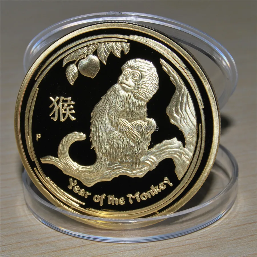 30pcs/lot free shipping the Chinese zodiac year of monkey coin replica ,24k gold plated coin
30pcs/lot free shipping the Chinese zodiac year of monkey coin replica ,24k gold plated coin