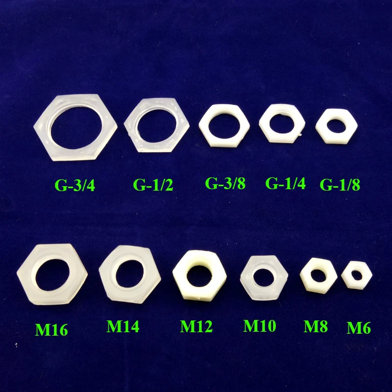 Plastic PE Pipe Fitting Lock Nut M6 M8 ,M10 M12 M14 M16 G1/4 G3/8 G1/2 G3/4 G1/8
Plastic PE Pipe Fitting Lock Nut M6 M8 ,M10 M12 M14 M16 G1/4 G3/8 G1/2 G3/4 G1/8