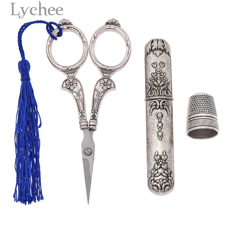 Lychee Life Vintage Kit Scissors Thimble Needle Case European Style Stainless Steel Scissors DIY Sewing Tools Accessory
Lychee Life Vintage Kit Scissors Thimble Needle Case European Style Stainless Steel Scissors DIY Sewing Tools Accessory