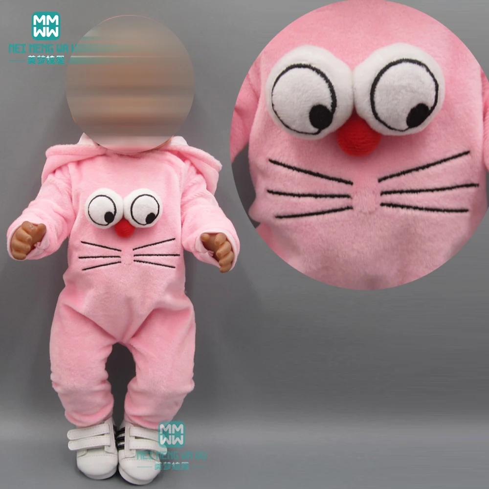 15 styles doll clothes for 43cm baby new born doll Cartoon TK cat jumpsuit clothes
15 styles doll clothes for 43cm baby new born doll Cartoon TK cat jumpsuit clothes