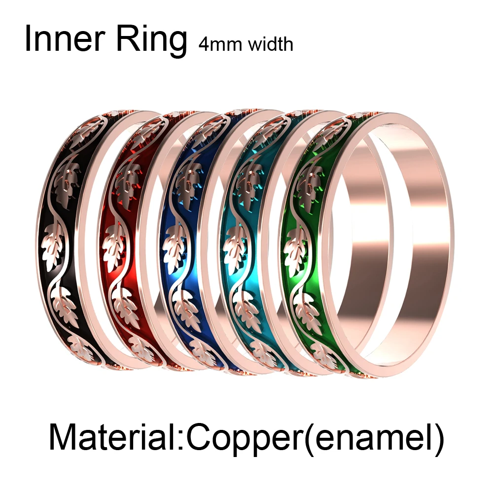 Floya Leaf Stackable Filled Ring Women Copper Inner Rings 4mm Width Interchangeable Combination Band Arctic Symphony Collection
Floya Leaf Stackable Filled Ring Women Copper Inner Rings 4mm Width Interchangeable Combination Band Arctic Symphony Collection