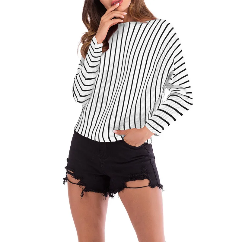 HOT sell sweaters fashion 2019 women Striped O Neck Long Sleeve Knitted Sweater Jumper Pullover Top Blouse Invierno O09#N
HOT sell sweaters fashion 2019 women Striped O Neck Long Sleeve Knitted Sweater Jumper Pullover Top Blouse Invierno O09#N