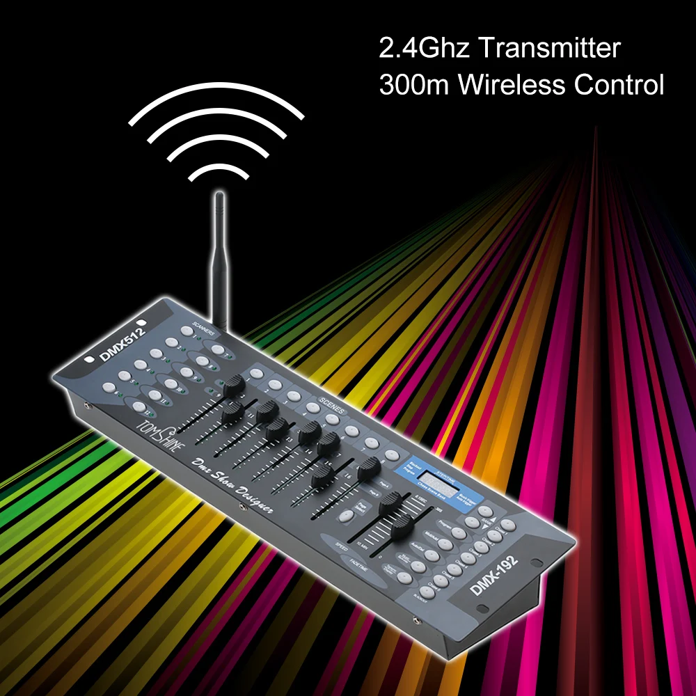 Tomshine 192 Channels Stage Light DMX512 Wireless Controller Console with Transmitter Party DJ Disco Operator Equipment
Tomshine 192 Channels Stage Light DMX512 Wireless Controller Console with Transmitter Party DJ Disco Operator Equipment