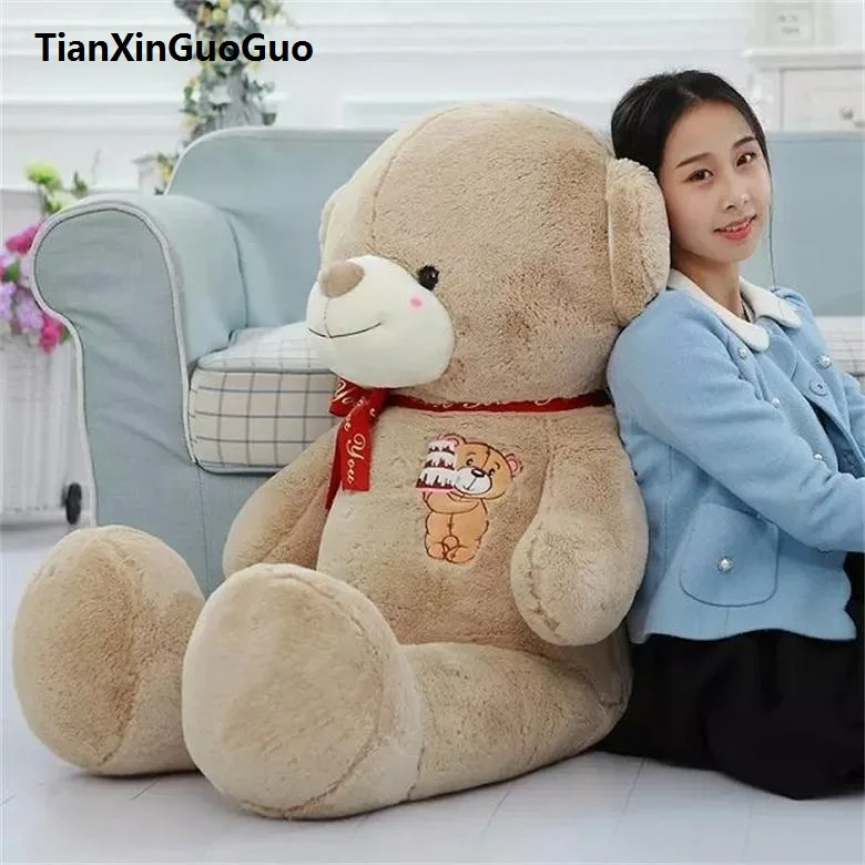 stuffed plush toy large 120cm teddy bear plush toy cake bear soft doll throw pillow birthday gift w2980
stuffed plush toy large 120cm teddy bear plush toy cake bear soft doll throw pillow birthday gift w2980