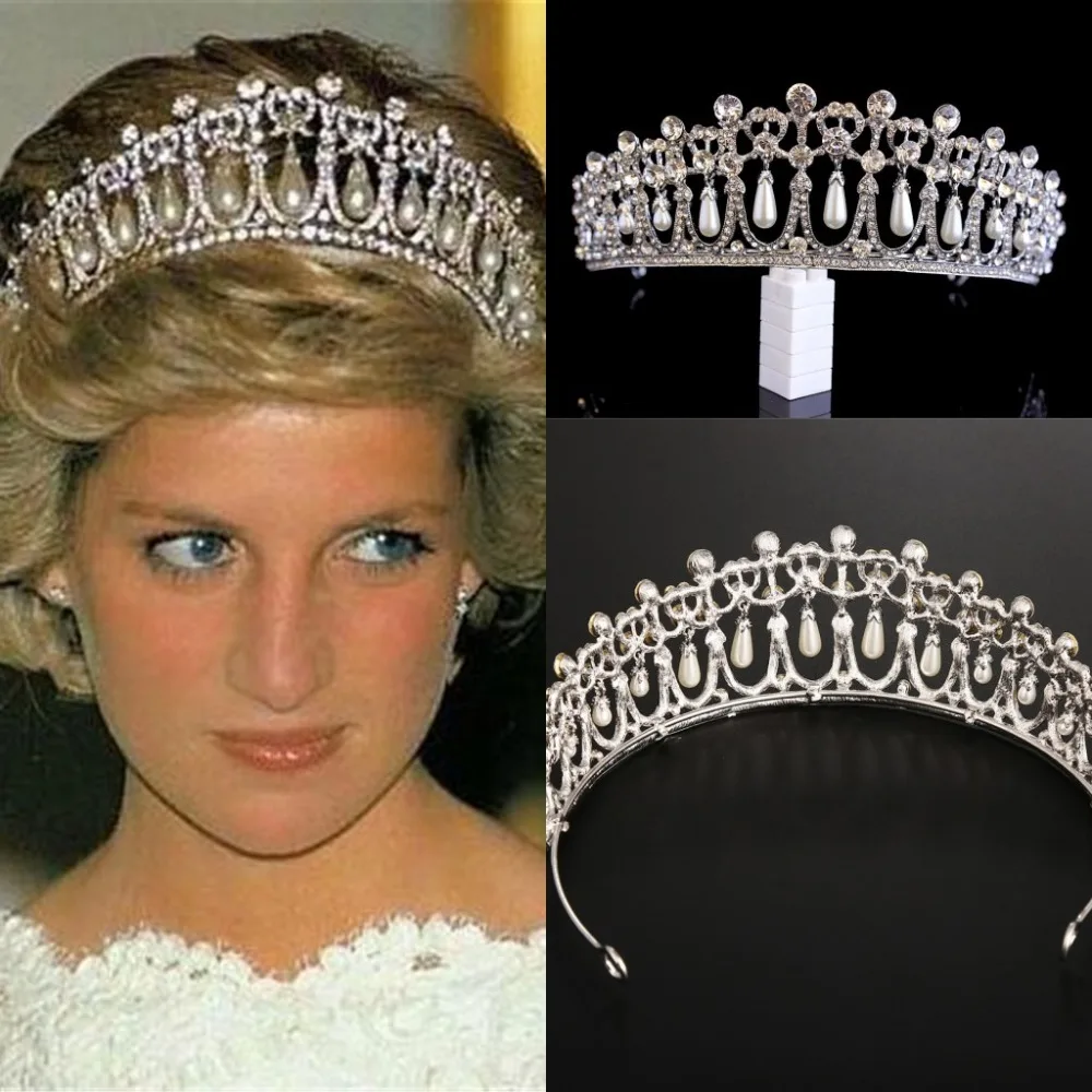 Женская винтажная корона с кристаллами