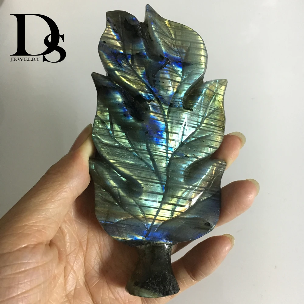 13cm Natural Labradorite Leaf Handmade Crystal Carved Tree Moonstone Leaves Realistic Fengshui healing Energy Home Ornament
13cm Natural Labradorite Leaf Handmade Crystal Carved Tree Moonstone Leaves Realistic Fengshui healing Energy Home Ornament