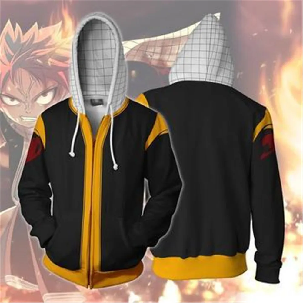 Fairy Tail Gray Fullbuster Anime 3D Print Hoodies Sweatshirts Casual Jacket Coat Cosplay men hooded zipper | Мужская одежда