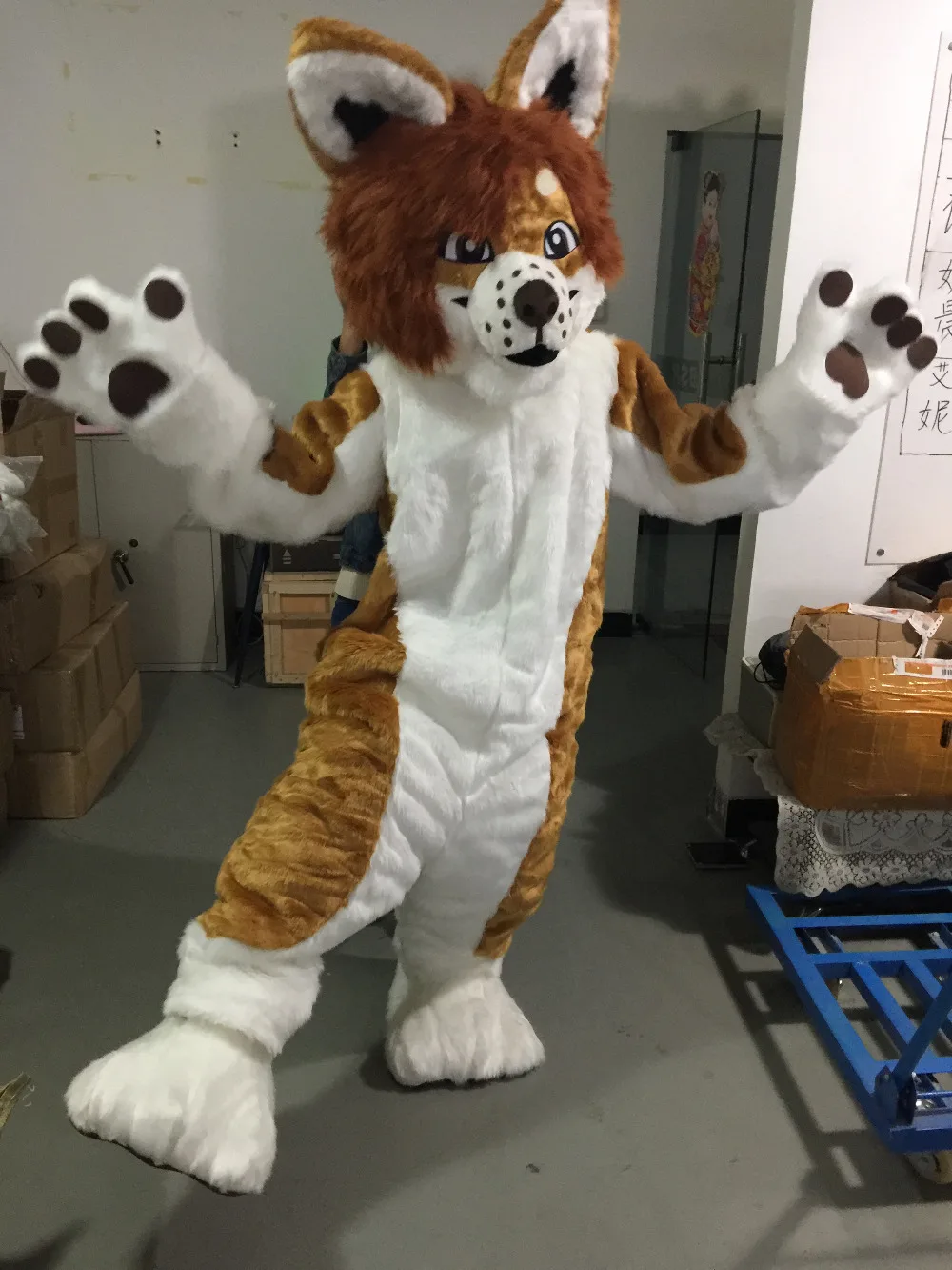 OISK Fursuit костюм талисмана для собаки Хэллоуин Рождество день рождения праздник