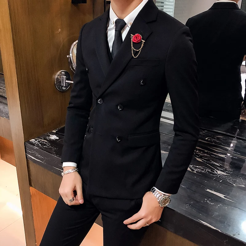 Autumn New Arrivals Men Suits Slim Fit 3 Piece Double Breasted Prom Tuxedos Casual Business Blazer+Pants+Vest for Wedding 2021
Autumn New Arrivals Men Suits Slim Fit 3 Piece Double Breasted Prom Tuxedos Casual Business Blazer+Pants+Vest for Wedding 2021