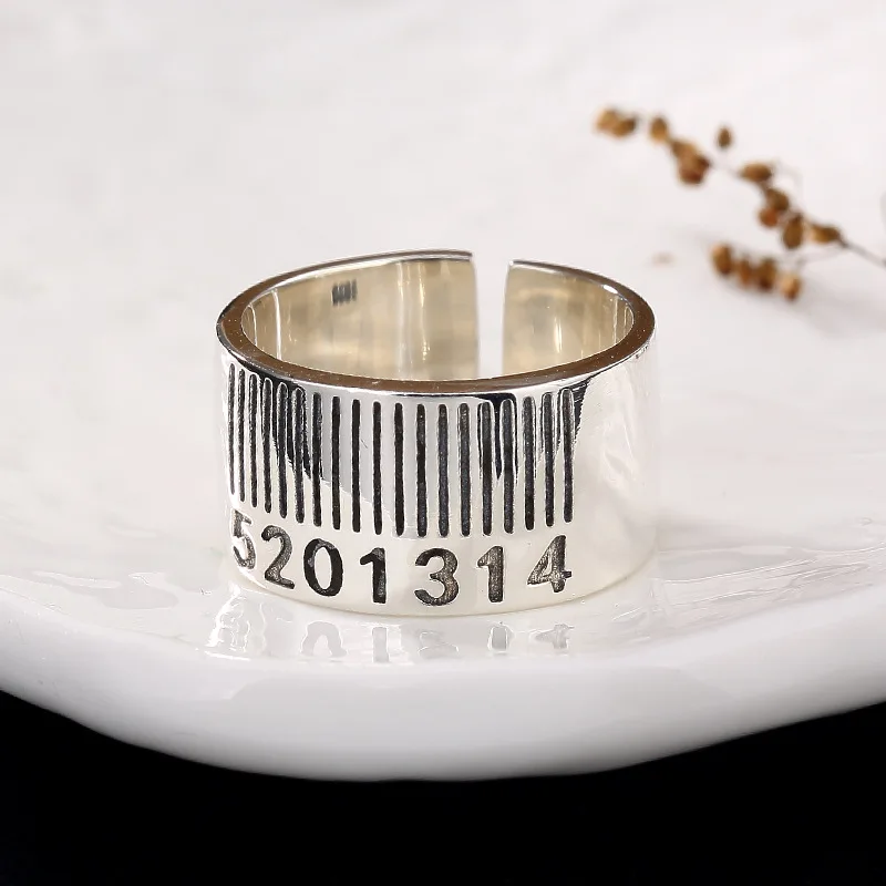 Silver Digital Bar Code, Smooth And Simple Openings, Korean Version Of Men's And Women's Silver Rings Wholesale
Silver Digital Bar Code, Smooth And Simple Openings, Korean Version Of Men's And Women's Silver Rings Wholesale